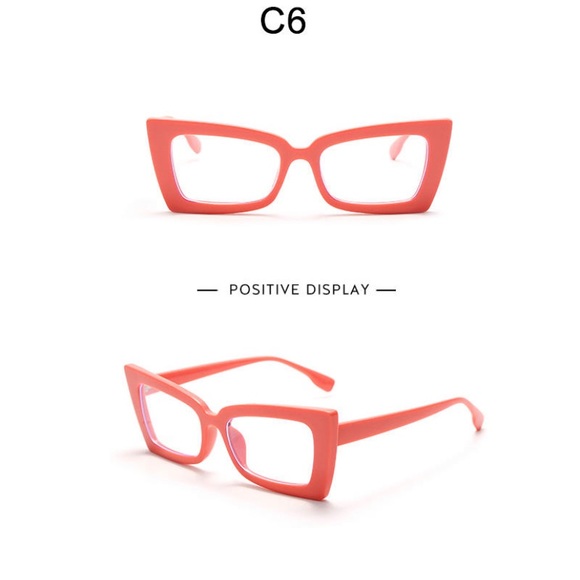 Women Cat Eye Glasses/ Pink - Picture 3 of 4